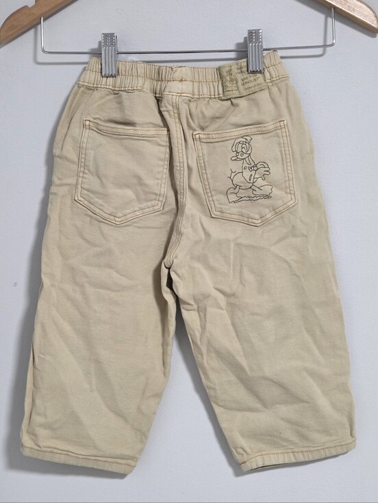Zara Other - Zara Kids Unisex Elastic-Waist Tan Pull-On Jeans